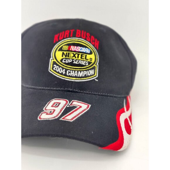New Kurt Bush 97 Nascar Nextel Cup Series 2004 Champion Chase Sharpie Hat - Picture 2 of 9
